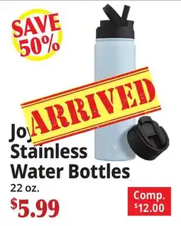 Ocean State Job Lot Joyjolt Stainless Water Bottles offer