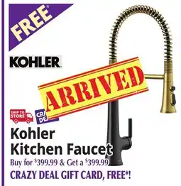 Ocean State Job Lot Kohler Kitchen Faucet offer