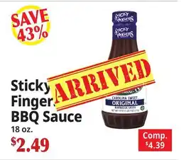 Ocean State Job Lot Sticky Fingers BBQ Sauce offer