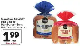 Albertsons Signature SELECT Hot Dog or Hamburger Buns offer