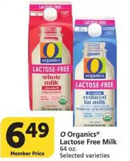 Albertsons O Organics Lactose Free Milk offer