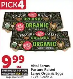 Albertsons Vital Farms Pasture Raised Large Organic Eggs offer