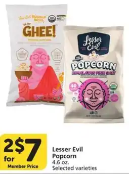 Albertsons Lesser Evil Popcorn offer