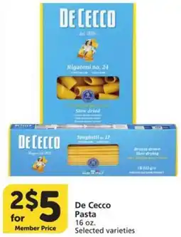 Albertsons De Cecco Pasta offer