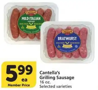 Albertsons Cantella's Grilling Sausage offer