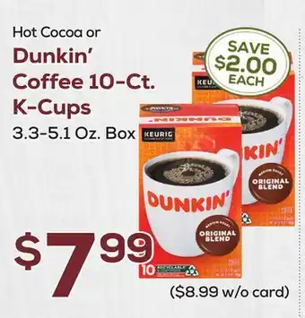 DeCicco & Sons Dunkin' Coffee 10-Ct. K-Cups offer
