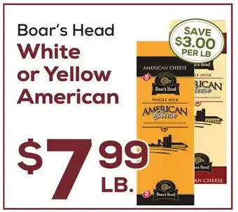 DeCicco & Sons Boar's Head White or Yellow American offer