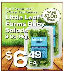 DeCicco & Sons Little Leaf Farms Baby Salads offer