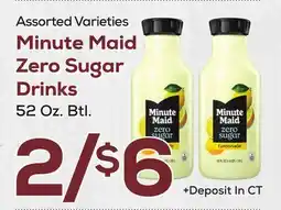 DeCicco & Sons Minute Maid Zero Sugar Drinks offer