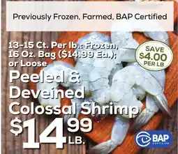DeCicco & Sons Peeled & Deveined Colossal Shrimp offer