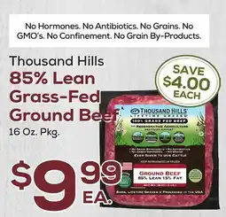 DeCicco & Sons Thousand Hills 85% Lean Grass-Fed Ground Beef offer