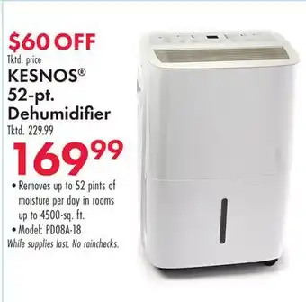 Boscov's KESNOS 52-pt. Dehumidifier offer