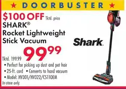 Boscov's SHARK Rocket Lightweight Stick Vacuum offer