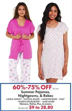 Boscov's Summer Pajamas, Nightgowns, Robes offer