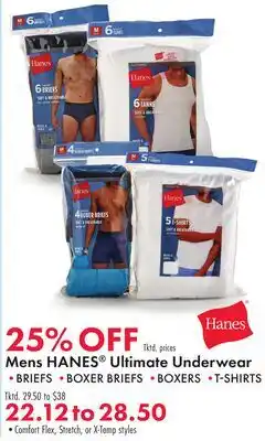 Boscov's Mens HANES Ultimate Underwear offer