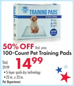 Boscov's 100-Count Pet Training Pads offer