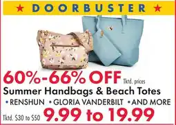 Boscov's Summer Handbags & Beach Totes offer