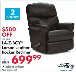 Boscov's LA-Z-BOY Larson Leather Rocker Recliner offer