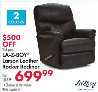 Boscov's LA-Z-BOY Larson Leather Rocker Recliner offer