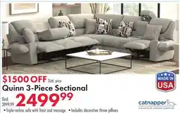 Boscov's Quinn 3-Piece Sectional offer