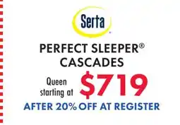 Boscov's PERFECT SLEEPER CASCADES offer