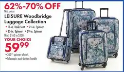 Boscov's LEISURE Woodbridge Luggage Collection offer