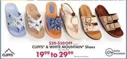 Boscov's CLIFFS AND WHITE MOUNTAIN SHOES offer