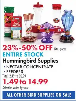 Boscov's ENTIRE STOCK Hummingbird Supplies offer