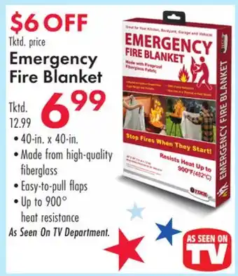 Boscov's Emergency Fire Blanket offer
