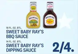 Kings Food Markets SWEET BABY RAY'S BBQ SAUCE 18 FL. OZ. BTL. SWEET BABY RAY'S DIPPING SAUCE 14 FL. OZ. BTL offer