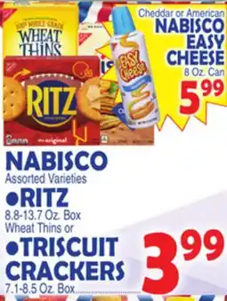 Bravo Supermarkets NABISCO RITZ TRISCUIT CRACKERS offer
