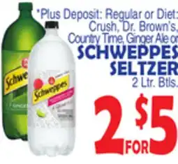 Bravo Supermarkets SCHWEPPES Seltzer offer