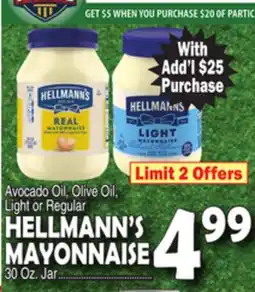 Bravo Supermarkets HELLMANN'S MAYONNAISE offer