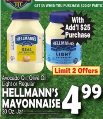 Bravo Supermarkets HELLMANN'S MAYONNAISE offer