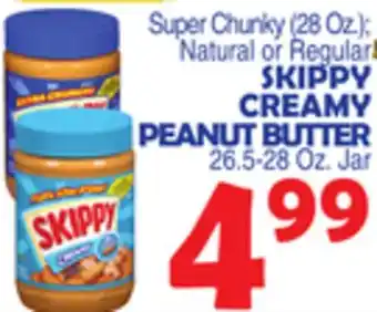 Bravo Supermarkets SKIPPY CREAMY PEANUT BUTTER offer