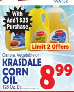 Bravo Supermarkets KRASDALE CANOLA, VEGETABLE OR CORN OIL offer