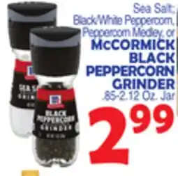 Bravo Supermarkets McCORMICK BLACK PEPPERCORN GRINDER offer