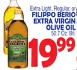 Bravo Supermarkets EXTRA LIGHT, REGULAR, OR FILIPPO BERIO EXTRA VIRGIN OLIVE OIL offer