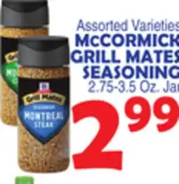 Bravo Supermarkets MCCORMICK GRILL MATES SEASONING offer