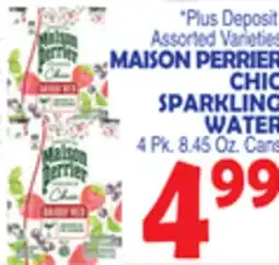 Bravo Supermarkets MAISON PERRIER CHIC SPARKLING WATER offer