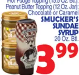 Bravo Supermarkets SMUCKER'S SUNDAE SYRUP offer