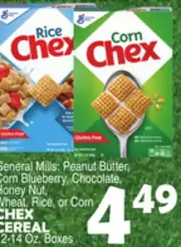 Bravo Supermarkets General Mills: Peanut Butter, Corn Blueberry, Chocolate, Honey Nut, Wheat, Rice, or Corn CHEX CEREAL offer