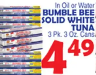 Bravo Supermarkets BUMBLE BEE SOLID WHITE TUNA offer