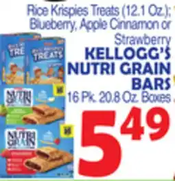 Bravo Supermarkets KELLOGG'S NUTRI GRAIN BARS offer