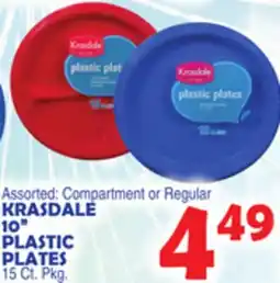 Bravo Supermarkets KRASDALE 10 PLASTIC PLATES offer