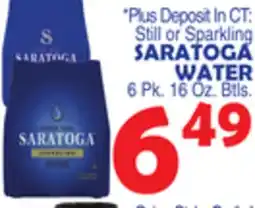 Bravo Supermarkets SARATOGA WATER offer