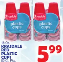 Bravo Supermarkets KRASDALE RED PLASTIC CUPS offer