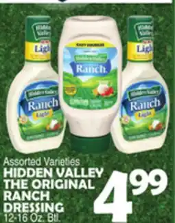 Bravo Supermarkets HIDDEN VALLEY THE ORIGINAL RANCH DRESSING offer