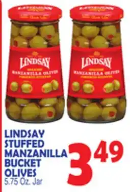 Bravo Supermarkets LINDSAY STUFFED MANZANILLA BUCKET OLIVES offer
