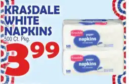 Bravo Supermarkets KRASDALE WHITE NAPKINS offer